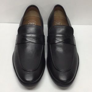 Thomas & Vine NWOT Black Leather Penny Loafer Shoe Size 9